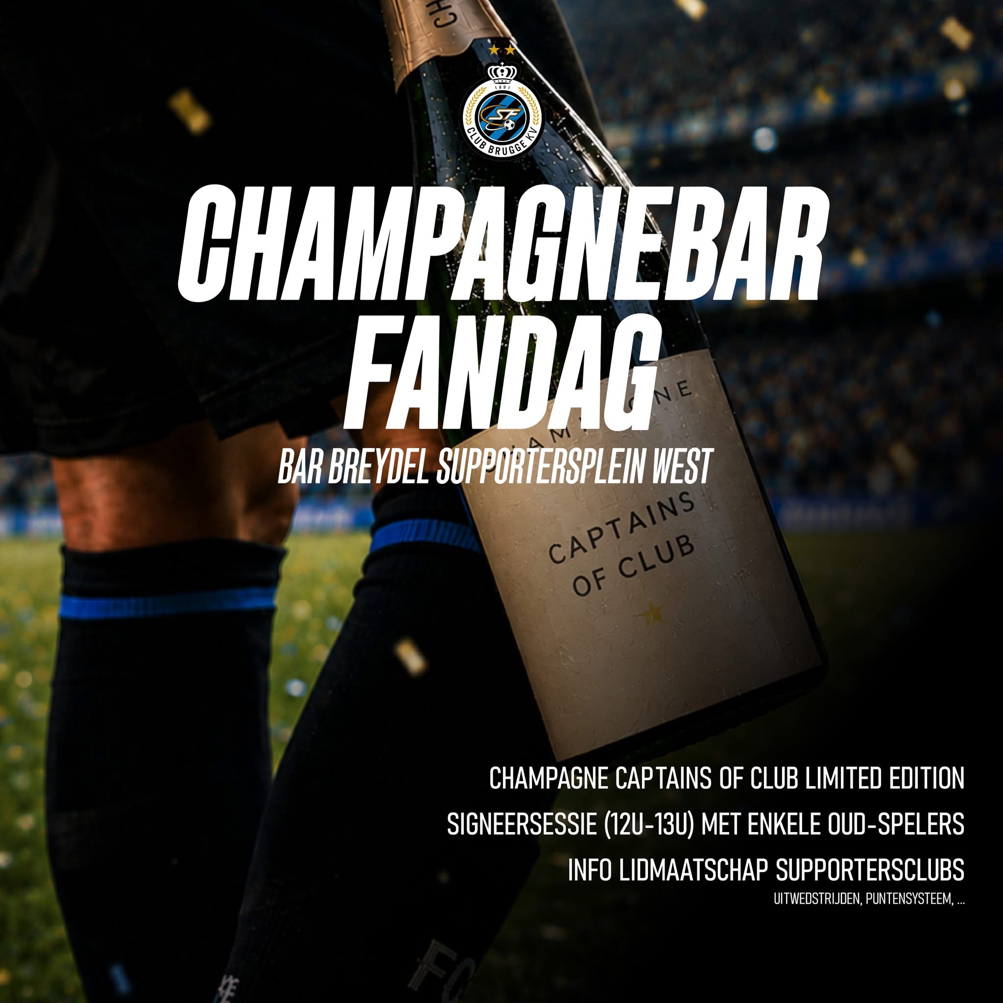 Champagnebar op de Fandag van Club Brugge! 🥂